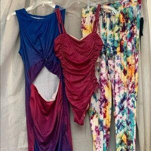 Cupshe Sparkling Pink Ruched Swimsuit